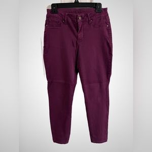 Maroon jeggings. Size Medium-Short